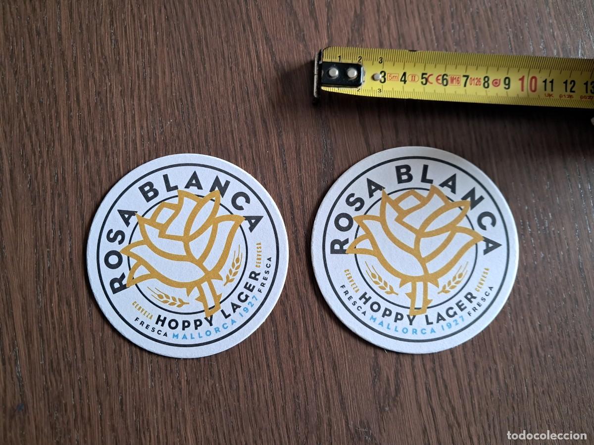 Coleccionismo de cervezas: posavasos de cerveza, Rosa Blanca, Baleares.