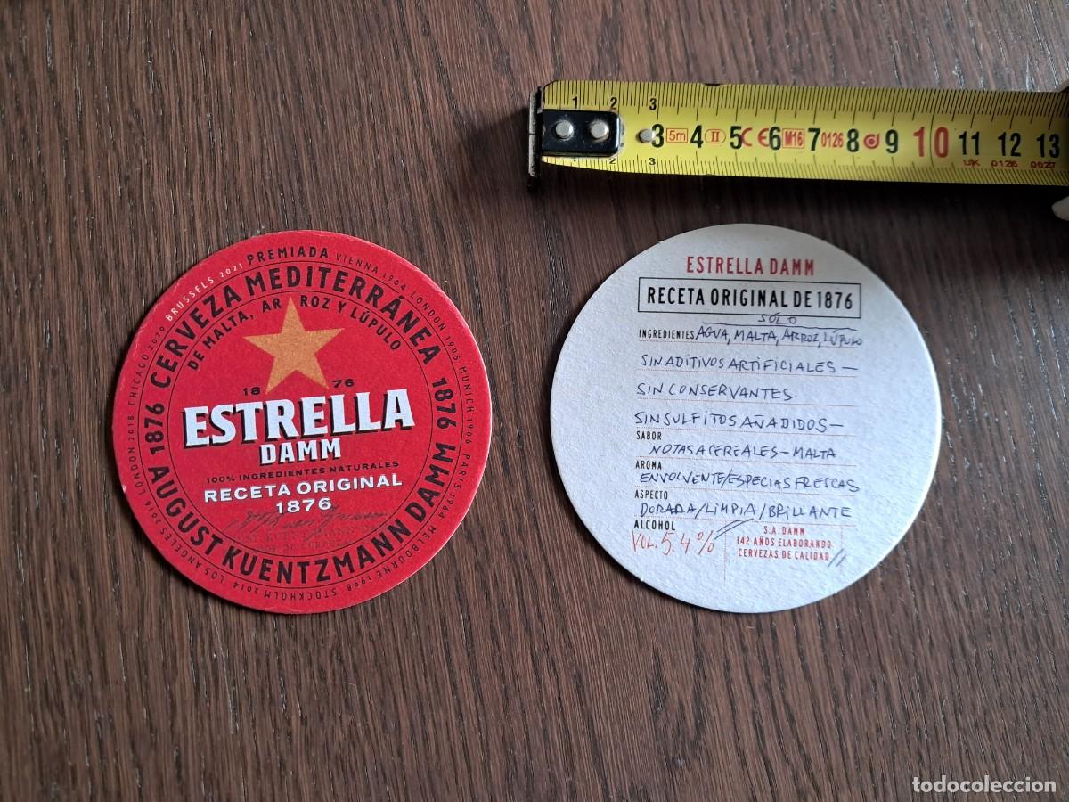Coleccionismo de cervezas: posavasos de cerveza, Estrella Damm, Bruselas 2021.