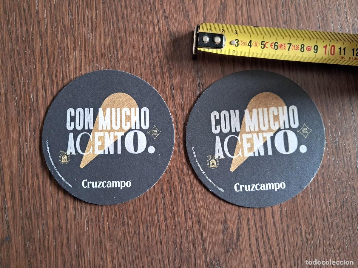 Coleccionismo de cervezas: posavasos de cerveza, cruzcampo, con mucho acento.