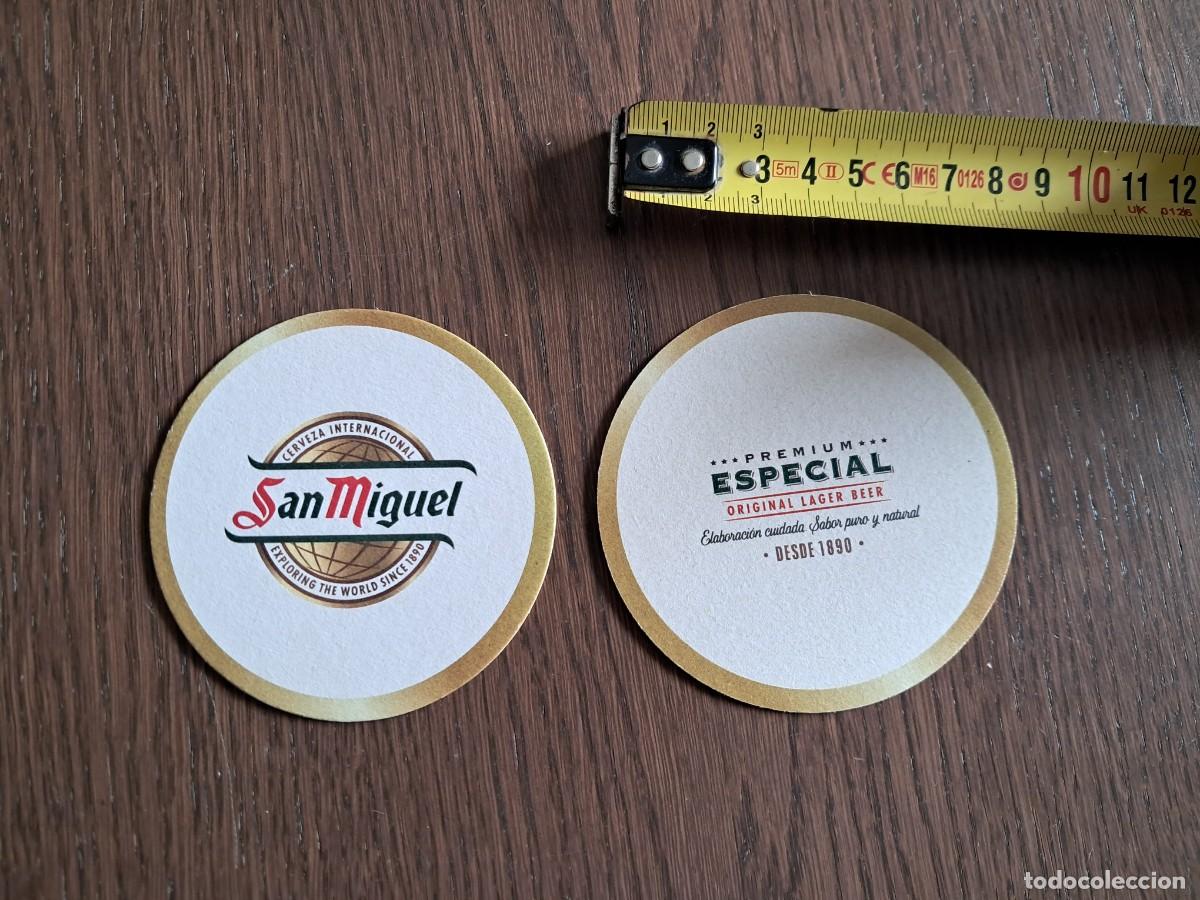 Coleccionismo de cervezas: posavasos de cerveza, San Miguel, premium especial.