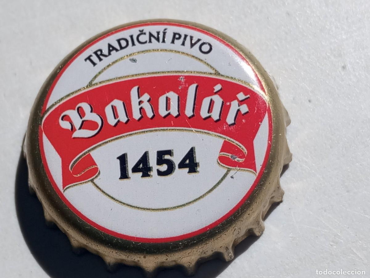 Coleccionismo de cervezas: Chapa tap&oacute;n corona de la cerveza checa BAKAL&Aacute;R 1454 TRADICN&Iacute; PIVO