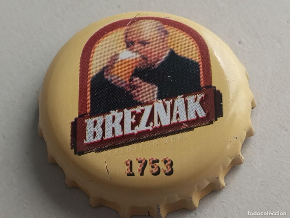Coleccionismo de cervezas: Chapa tap&oacute;n corona de la cerveza checa BREZN&Aacute;K 1753