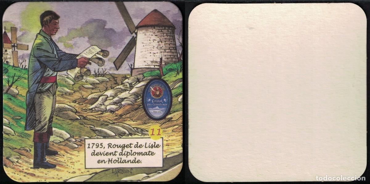 Coleccionismo de cervezas: Francia Sous Bock Beermat Coaster 11 Rouget de Lisle devient diplomate en Hollande