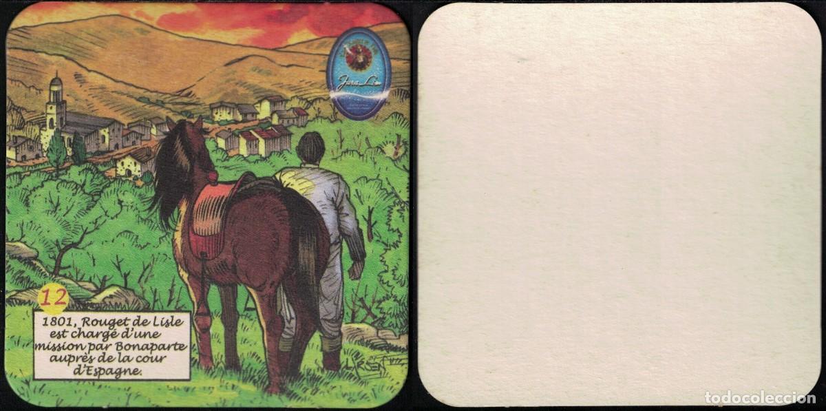 Coleccionismo de cervezas: Francia Sous Bock Beermat Coaster 12 Rouget de Lisle charg&eacute; de mission par Bonaparte