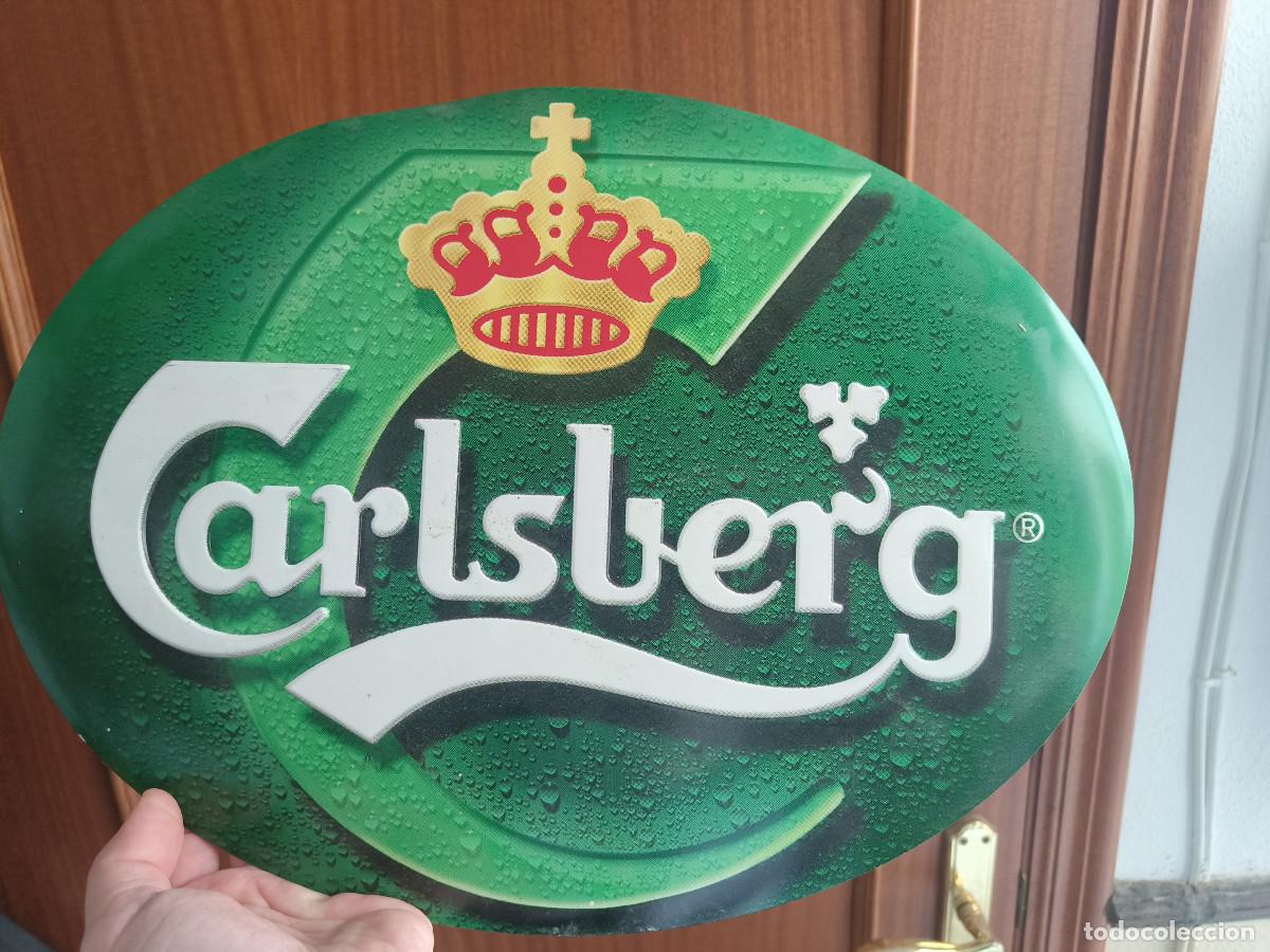 Coleccionismo de cervezas: Placa Chapa decoracion Cerveza Carlsberg ideal para bares