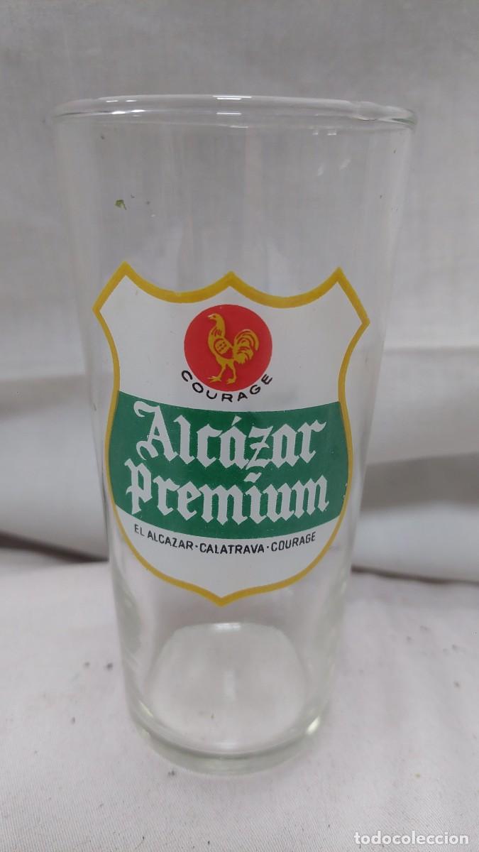 Coleccionismo de cervezas: Antiguo vaso de tubo cerveza Alcazar Premium