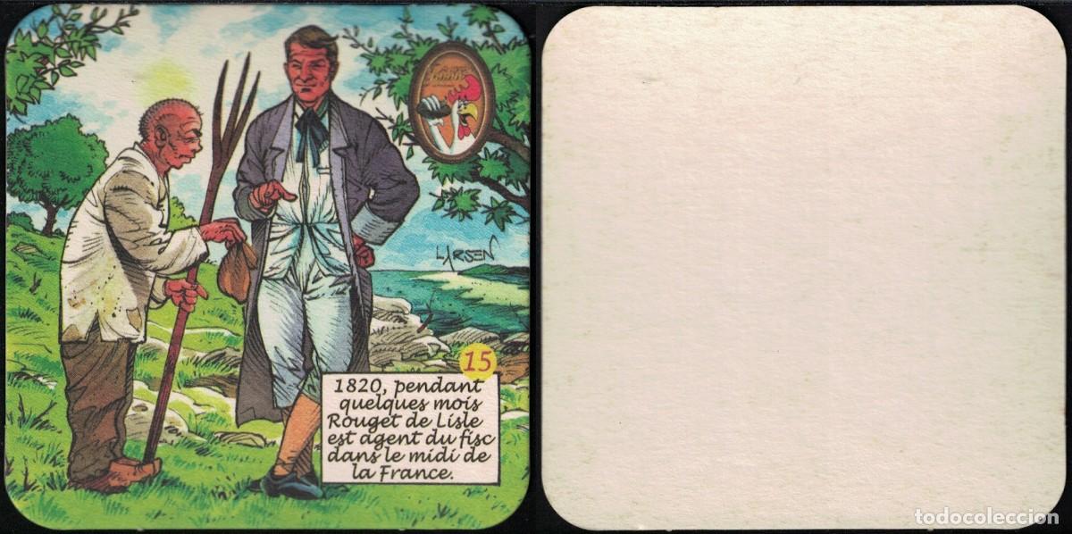 Coleccionismo de cervezas: Francia Sous Bock Beermat Coaster 15 Rouget de Lisle agent du fisc dans le midi