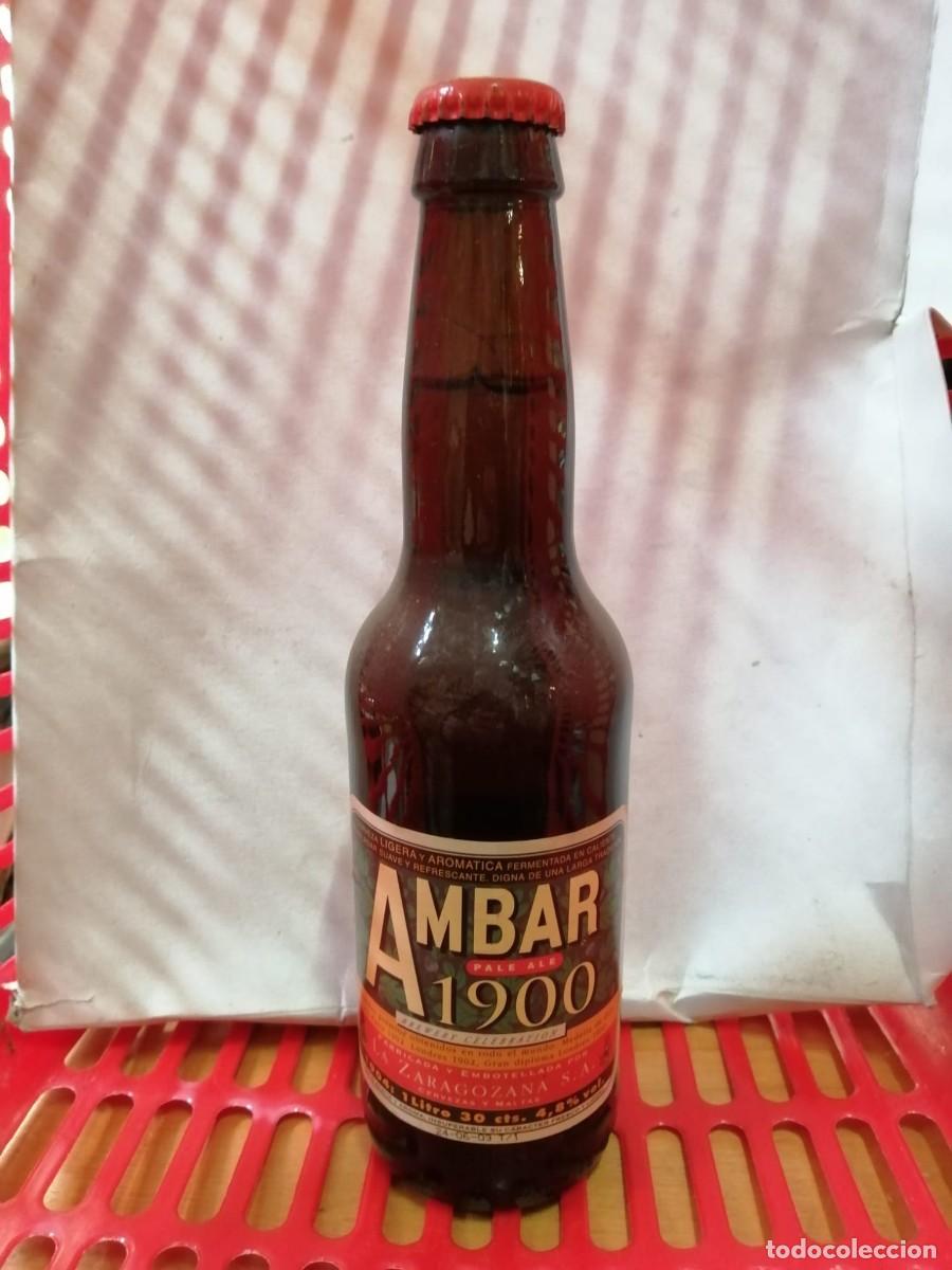 Coleccionismo de cervezas: BOTELLA DE CERVEZA (LLENA) AMBAR 1900
