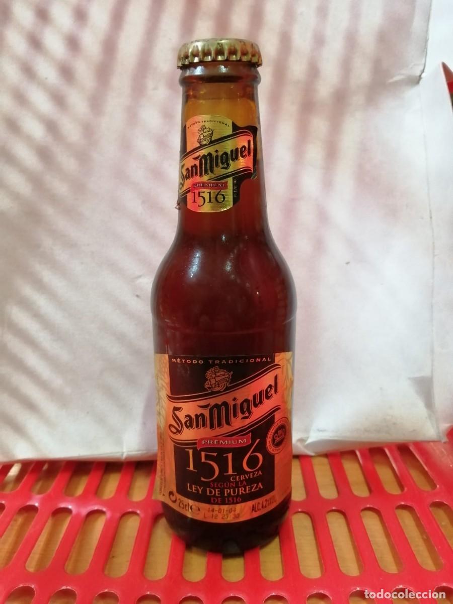 Coleccionismo de cervezas: BOTELLA DE CERVEZA (LLENA) 1516, SAN MIGUEL