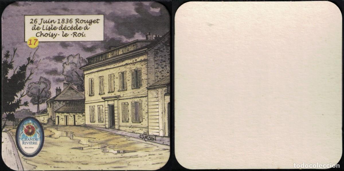 Coleccionismo de cervezas: Francia Sous Bock Beermat Coaster 17 Rouget de Lisle d&eacute;c&egrave;de &agrave; Choisy le Roi
