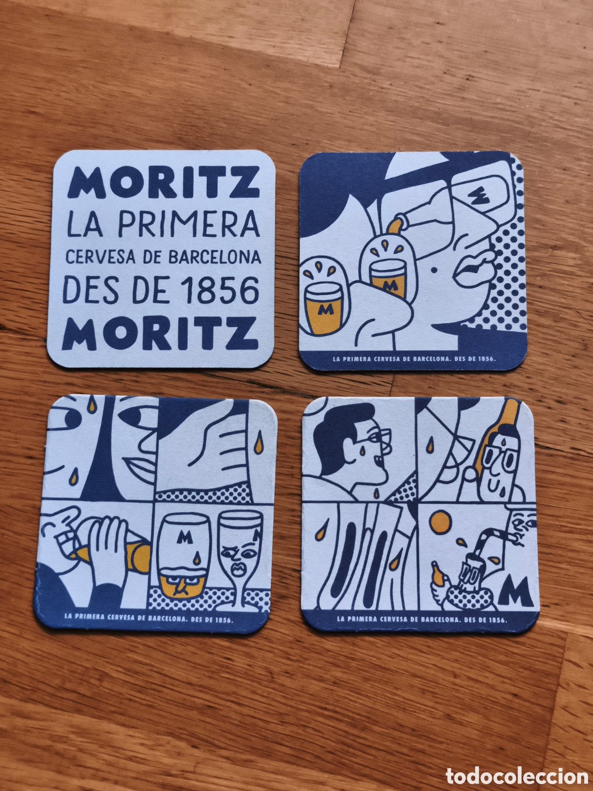 Coleccionismo de cervezas: Conjunto de 4 Posavasos de la Cervecera MORITZ