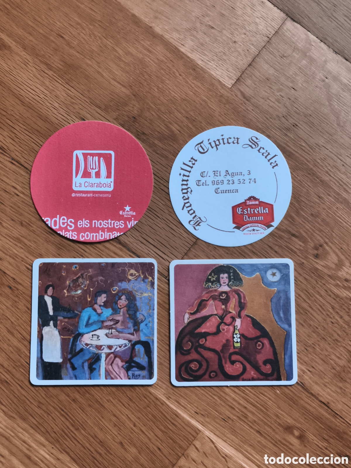 Coleccionismo de cervezas: 4 Posavasos CERVEZA DAMM