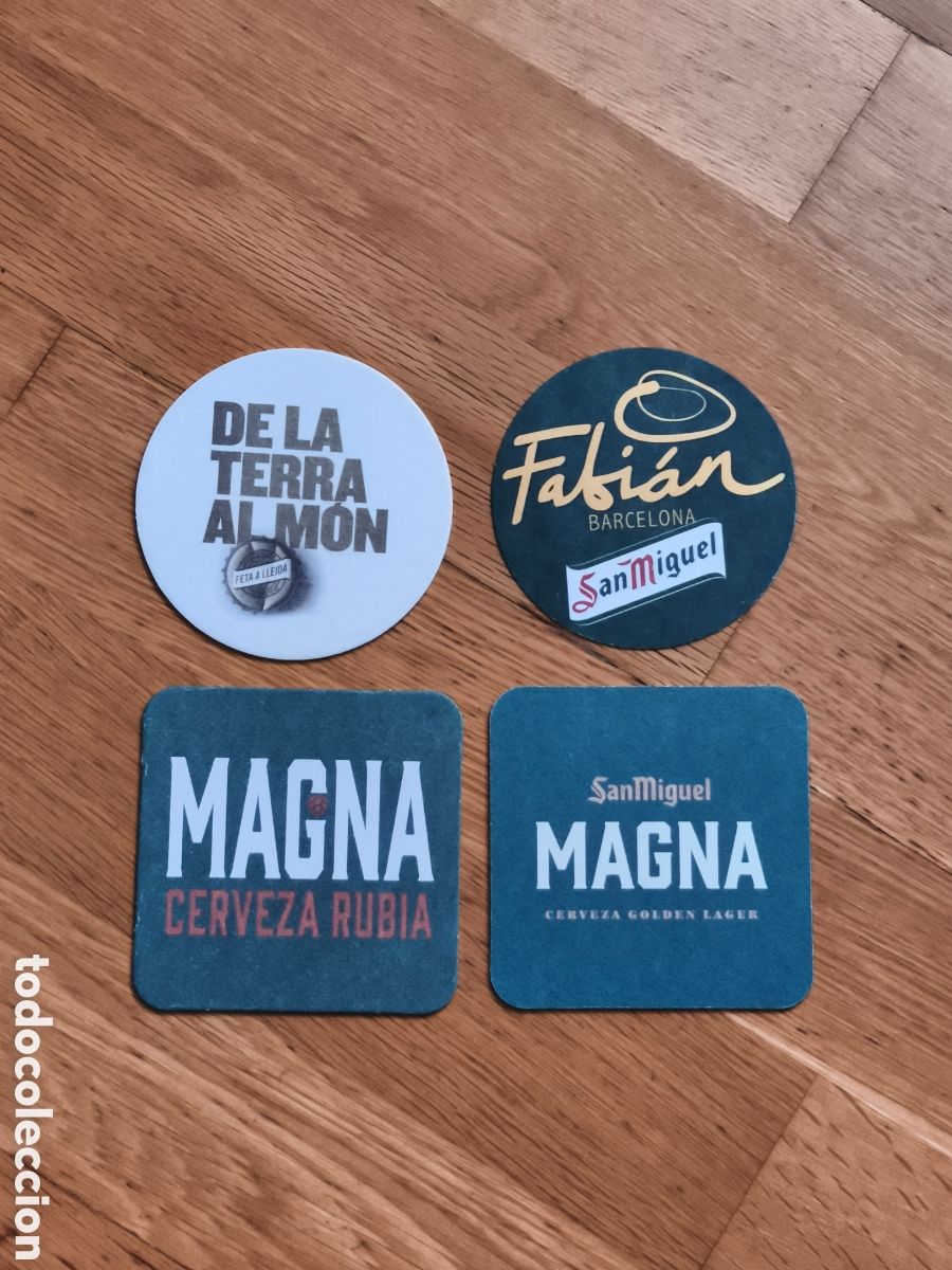 Coleccionismo de cervezas: 4 Posavasos CERVEZA SAN MIGUEL