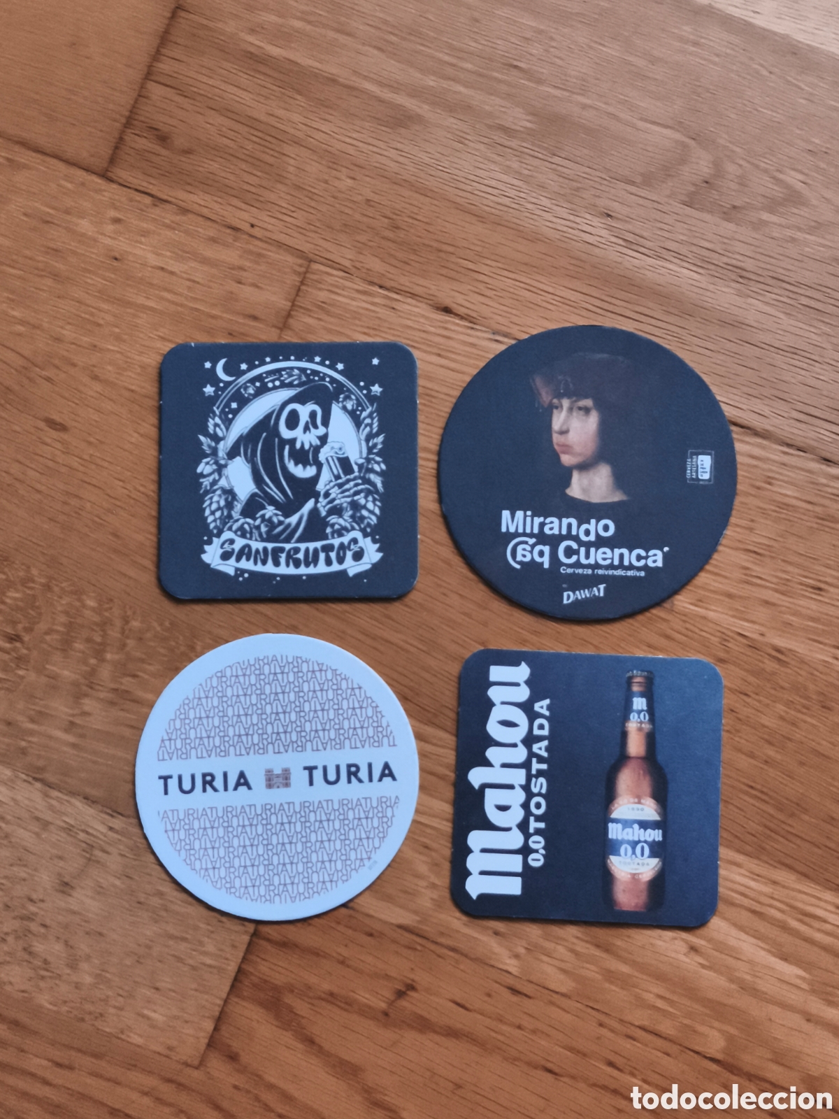 Coleccionismo de cervezas: 4 Posavasos CERVEZA espa&ntilde;ola