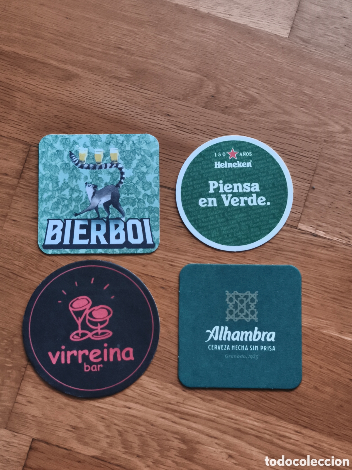 Coleccionismo de cervezas: 4 Posavasos CERVEZA espa&ntilde;ola