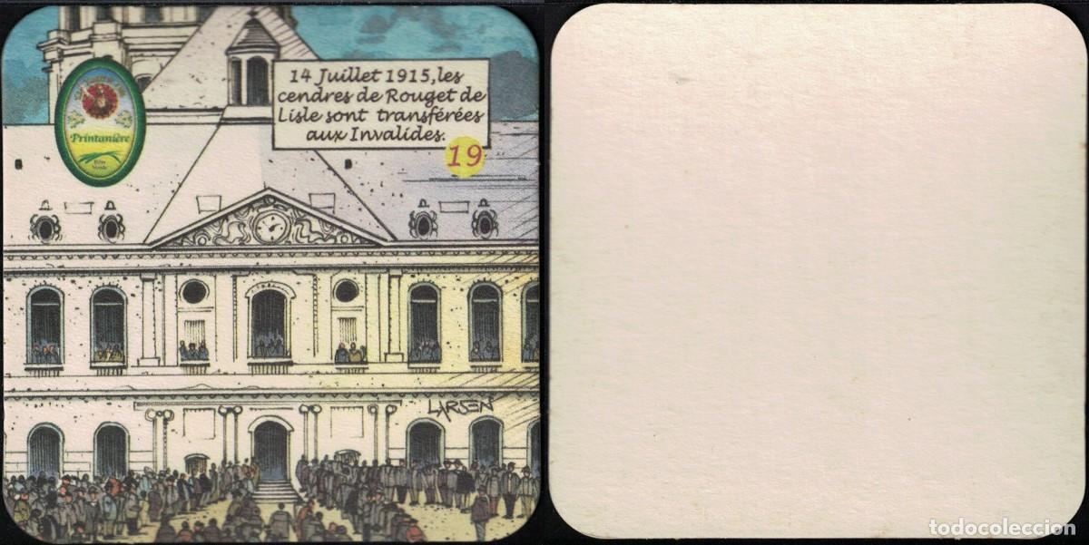 Coleccionismo de cervezas: Francia Sous Bock Beermat Coaster 19 Rouget de Lisle cendres transf&eacute;r&eacute;es aux Invalides
