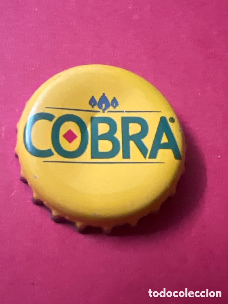 Coleccionismo de cervezas: H550. CHAPA TAP&Oacute;N CORONA CERVEZA - COBRA ( INDIA )
