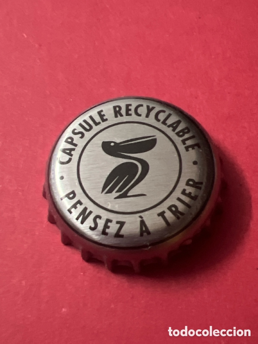 Coleccionismo de cervezas: B722. Chapa tap&oacute;n corona de la cerveza francesa PELFORTH 'CAPSULE RECYCLABLE - PENSEZ A TRIER'