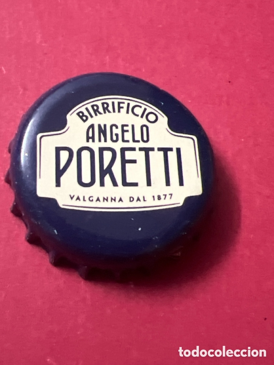 Coleccionismo de cervezas: E932. CHAPA TAP&Oacute;N CORONA ANGELO PORETTI