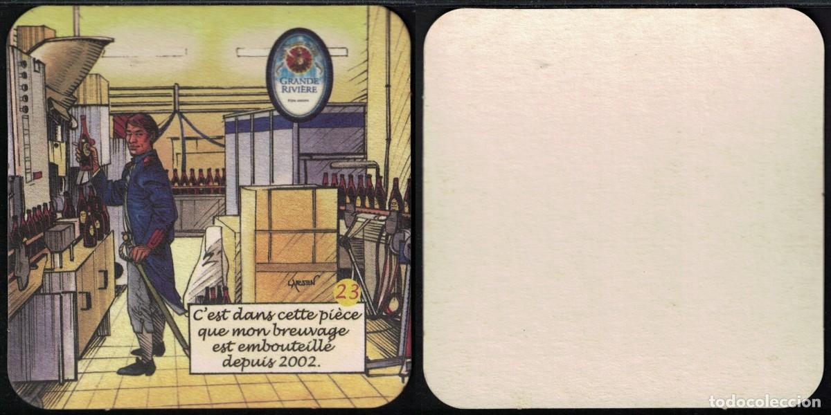 Coleccionismo de cervezas: Francia Sous Bock Beermat Coaster 23 Rouget de Lisle pi&egrave;ce embouteillage bi&egrave;res