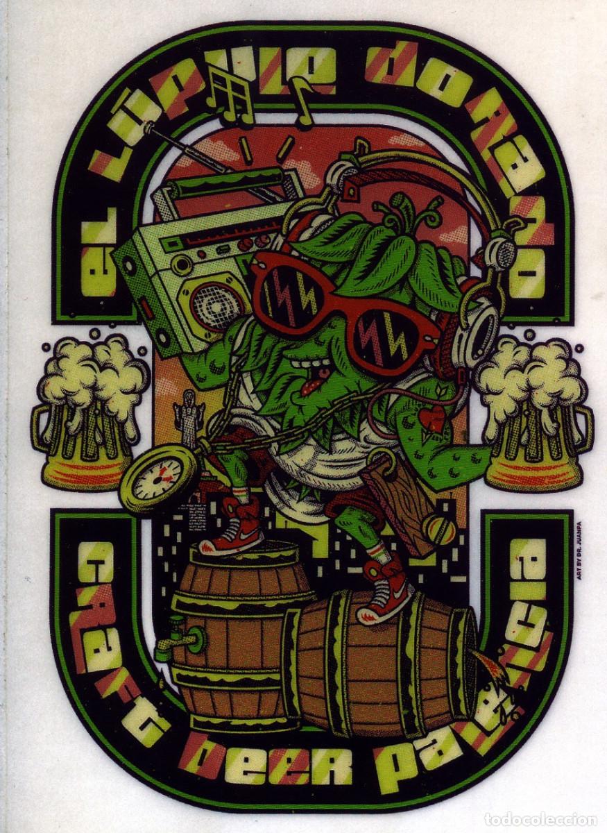 Coleccionismo de cervezas: ESPA&Ntilde;A SPAIN - ETIQUETA LABEL - CERVEZA BEER &rdquo;El L&uacute;pulo Dorado&rdquo;