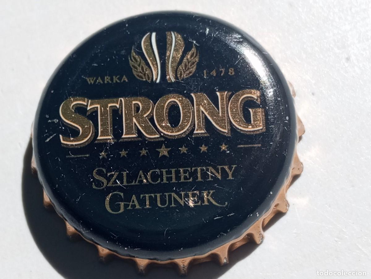 Coleccionismo de cervezas: Chapa tap&oacute;n corona de la cerveza polaca WARKA STRONG SZLACHETNY GATUNEK