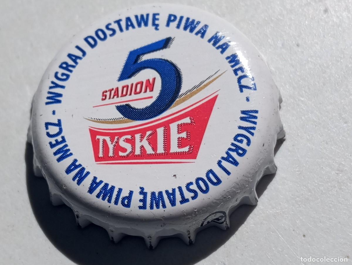 Coleccionismo de cervezas: Chapa tap&oacute;n corona de la cerveza polaca TYSKIE STADION 5