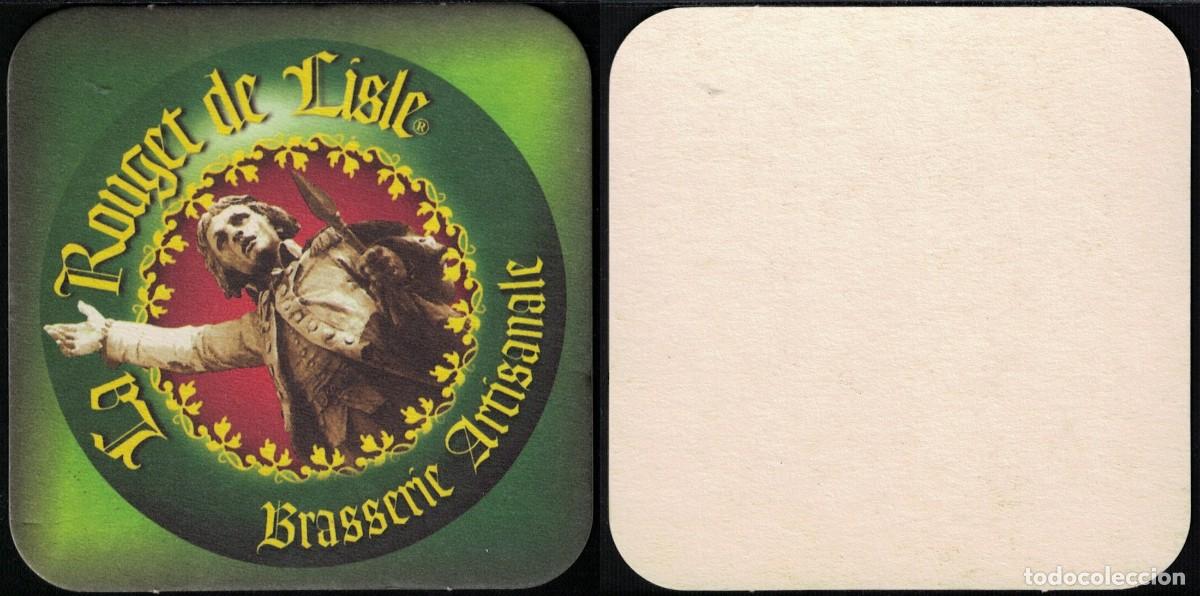 Coleccionismo de cervezas: Francia Sous Bock Beermat Coaster La Rouget de Lisle Brasserie Artisanale
