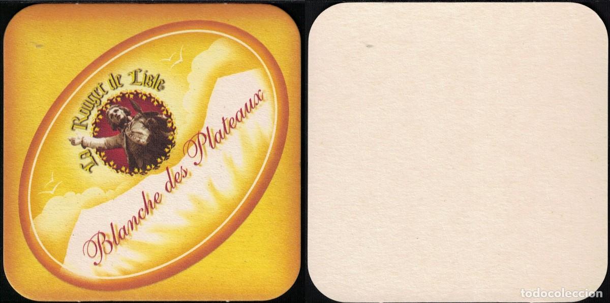 Coleccionismo de cervezas: Francia Sous Bock Beermat Coaster La Rouget de Lisle Blanche des Plateaux