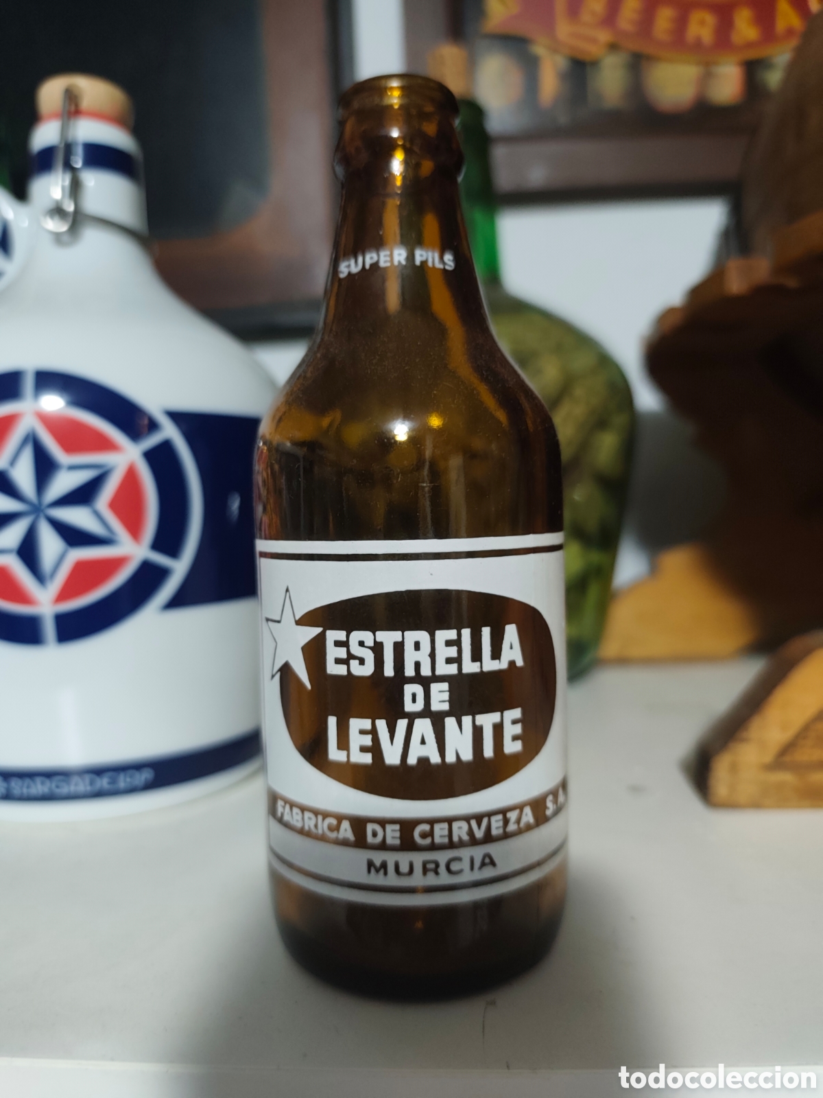 Coleccionismo de cervezas: Botella cerveza estrella levante vacia