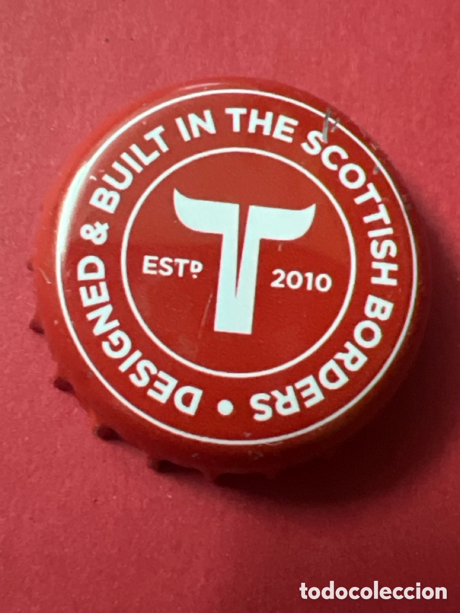 Coleccionismo de cervezas: T4/X27/P2. CHAPA CERVEZA - Designed & Built In The Scottish Borders Estd. 2010