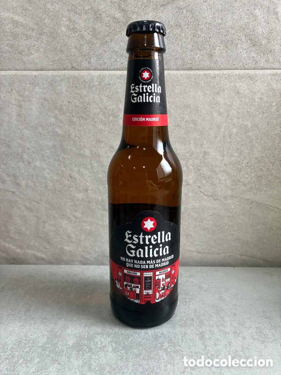 Coleccionismo de cervezas: Tercio Botella Cerveza Estrella Galicia Limited Edition Madrid 2026