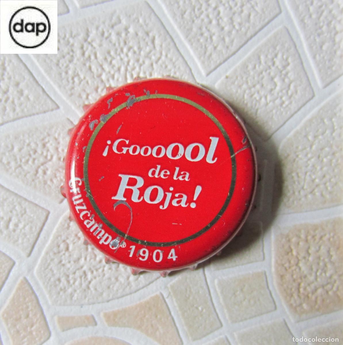 Coleccionismo de cervezas: CHAPAS TAPON CORONA CHAPA CERVEZA CRUZCAMPO GOL DE LA ROJA