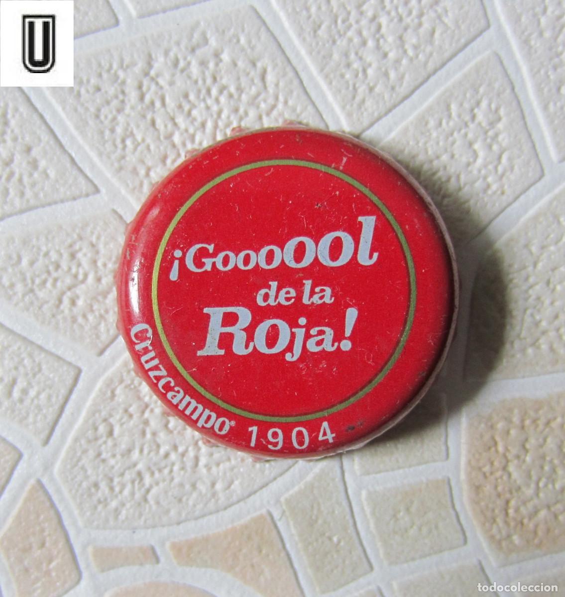 Coleccionismo de cervezas: CHAPAS TAPON CORONA CHAPA CERVEZA CRUZCAMPO GOL DE LA ROJA
