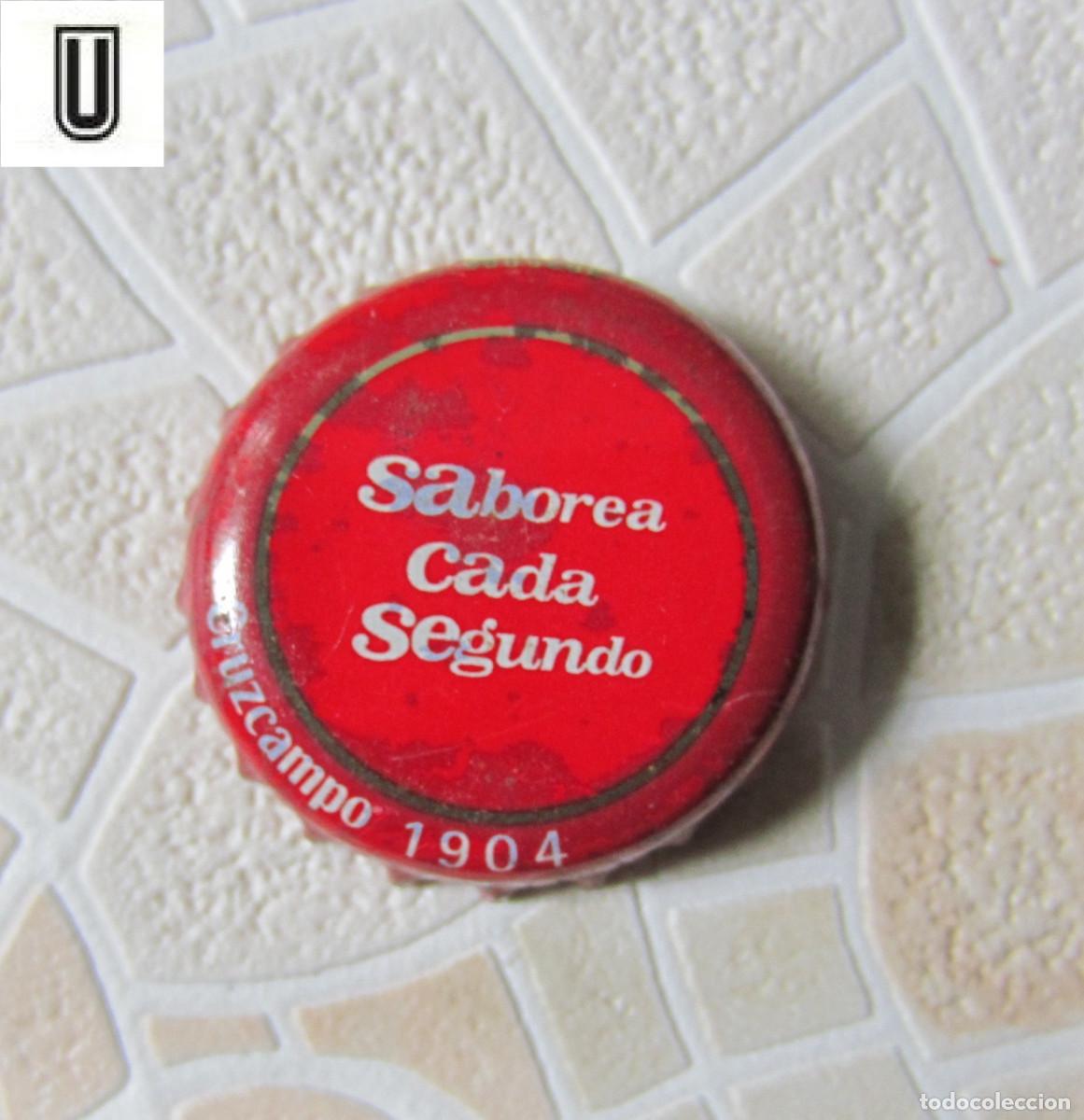 Coleccionismo de cervezas: CHAPAS TAPON CORONA CHAPA CERVEZA CRUZCAMPO SABOREA CADA SEGUNDO