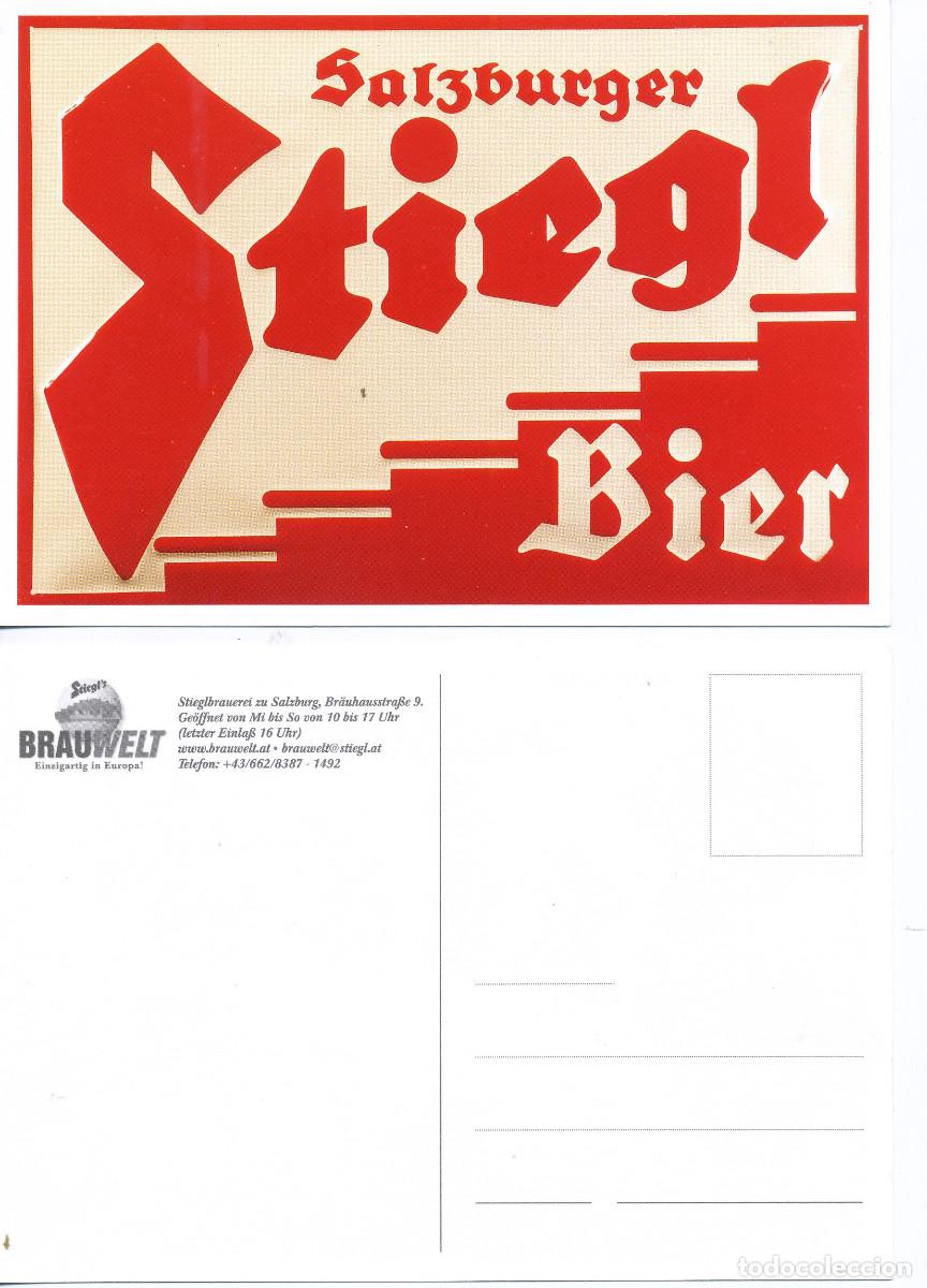 Coleccionismo de cervezas: postal publicitaria de Stieg Austria