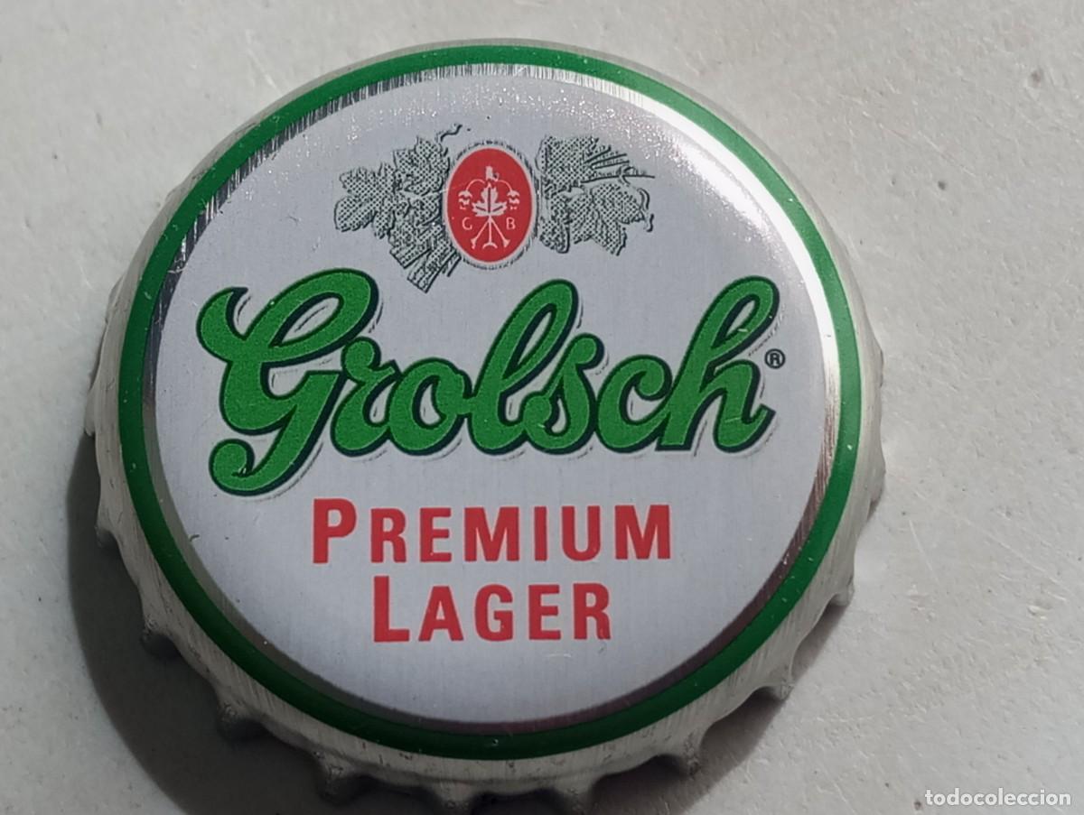 Coleccionismo de cervezas: Chapa tap&oacute;n corona de la cerveza de Pa&iacute;ses Bajos GROLSCH PREMIUM LAGER