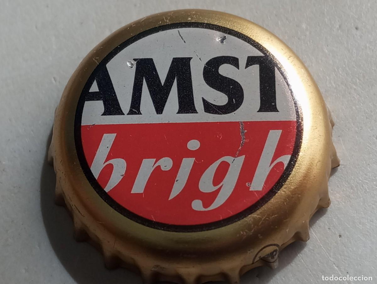 Coleccionismo de cervezas: Chapa tap&oacute;n corona de la cerveza de Pa&iacute;ses Bajos AMSTEL BRIGHT