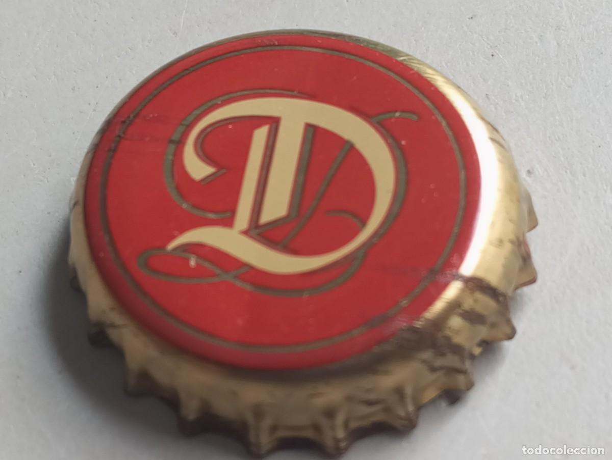 Coleccionismo de cervezas: Chapa tap&oacute;n corona de la cerveza de Pa&iacute;ses Bajos LA TRAPPE DUBBEL (falda dorada)