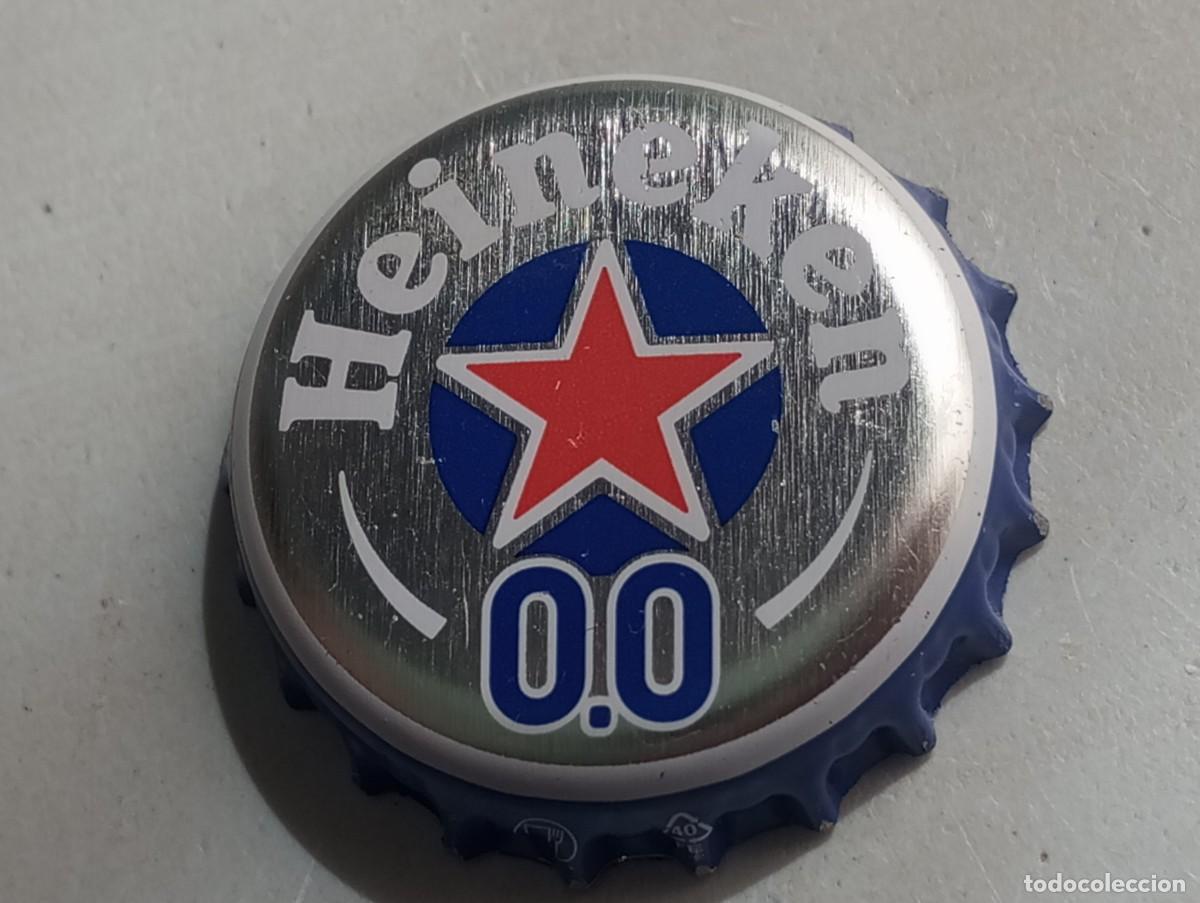 Coleccionismo de cervezas: Chapa tap&oacute;n corona de la cerveza de Pa&iacute;ses Bajos HEINEKEN 0.0