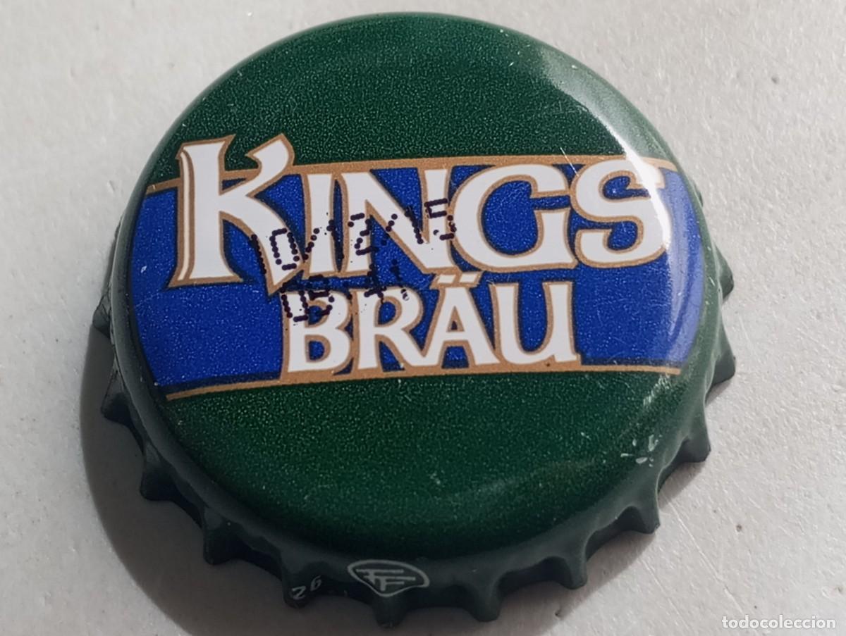 Coleccionismo de cervezas: Chapa tap&oacute;n corona de la cerveza francesa KINGS BR&Auml;U