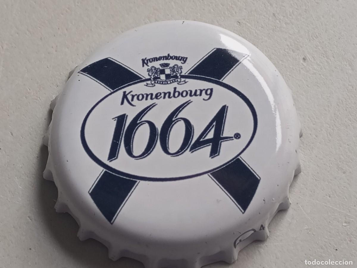 Coleccionismo de cervezas: Chapa tap&oacute;n corona de la cerveza francesa KRONENBOURG 1664