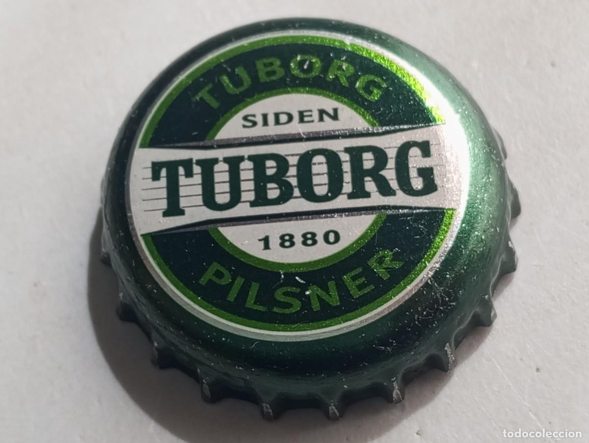 Coleccionismo de cervezas: Chapa tap&oacute;n corona de la cerveza danesa TUBORG PILSNER SIDEN 1880