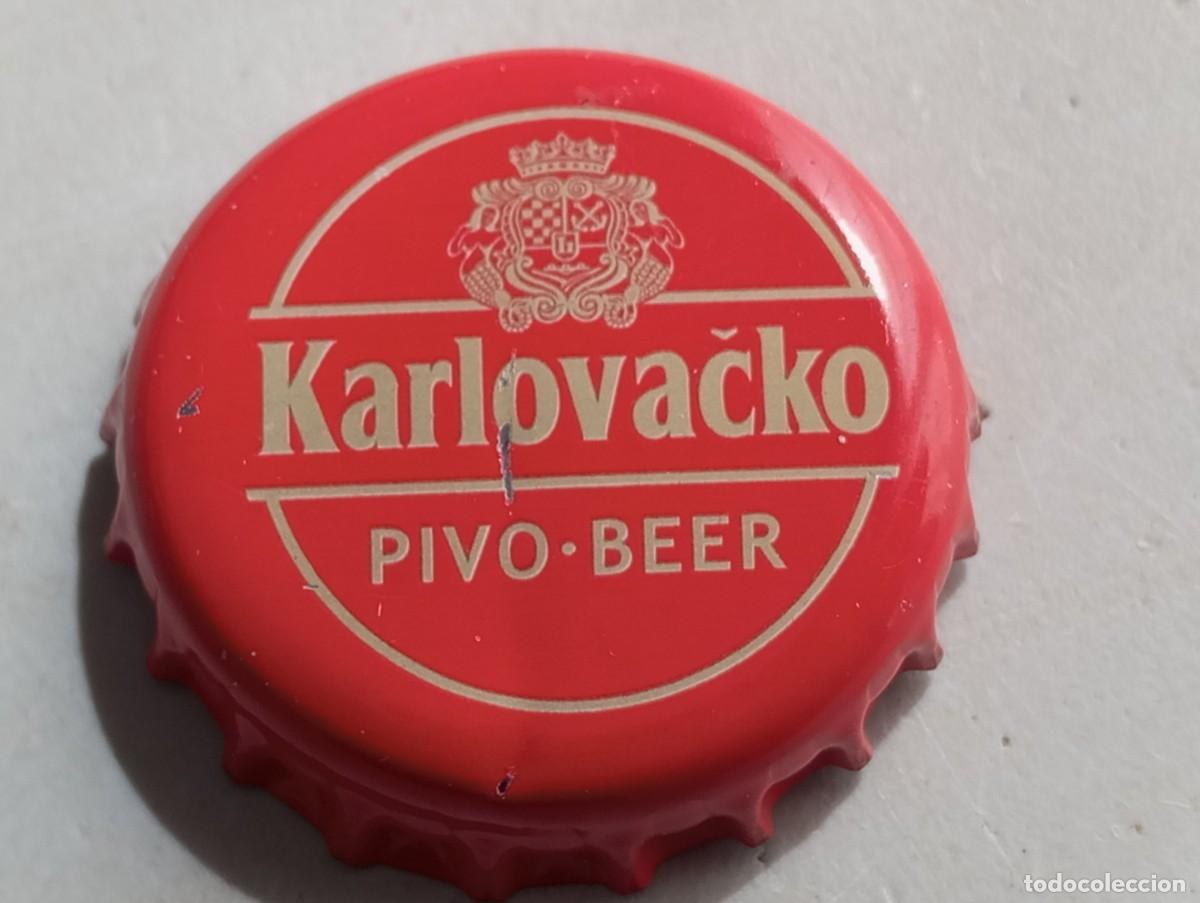 Coleccionismo de cervezas: Chapa tap&oacute;n corona de la cerveza croata KARLOVACKO PIVO-BEER