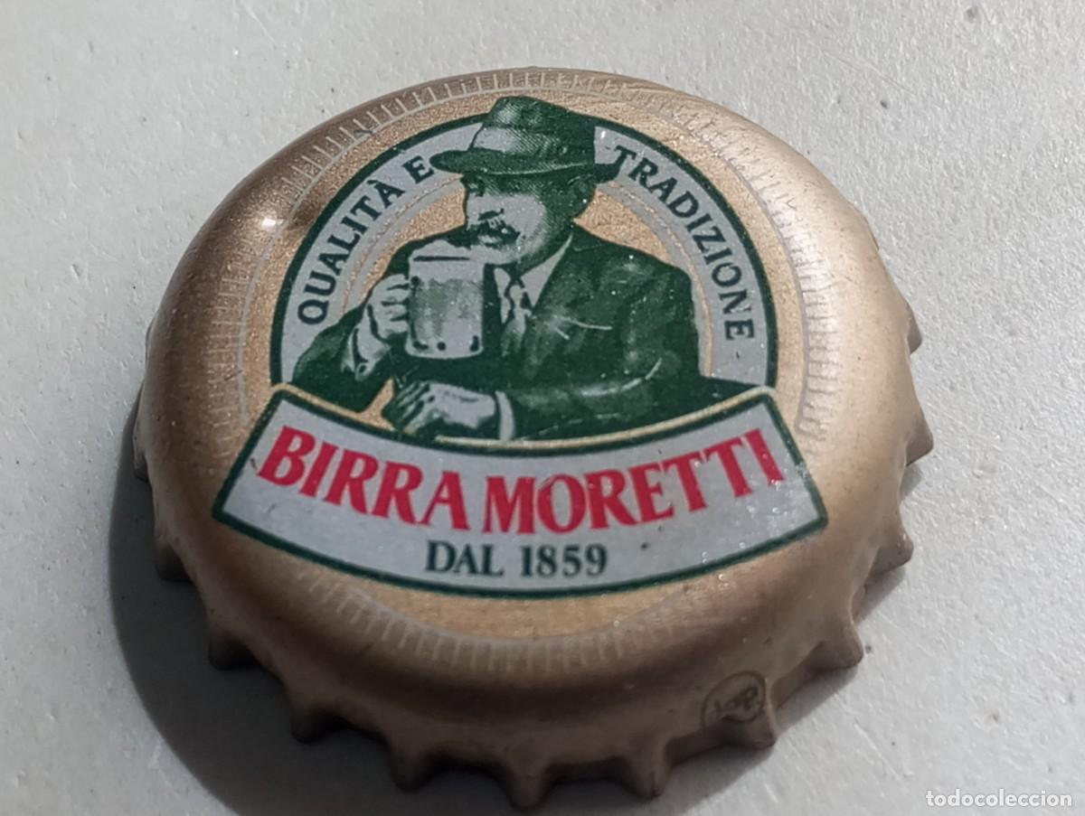 Coleccionismo de cervezas: Chapa tap&oacute;n corona de la cerveza italiana BIRRA MORETTI DAL 1859