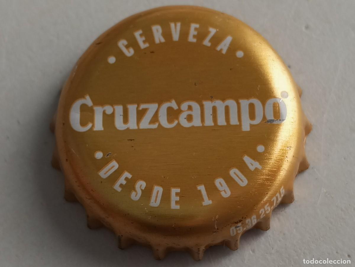 Coleccionismo de cervezas: Chapa tap&oacute;n corona de la cerveza espa&ntilde;ola CRUZCAMPO SIN GLUTEN CERVEZA DESDE 1904