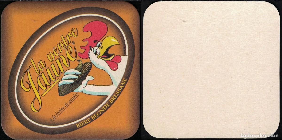 Coleccionismo de cervezas: Francia Sous Bock Beermat Coaster La Rouget de Lisle la Ventre Jaune &agrave; la farine de Gaudes