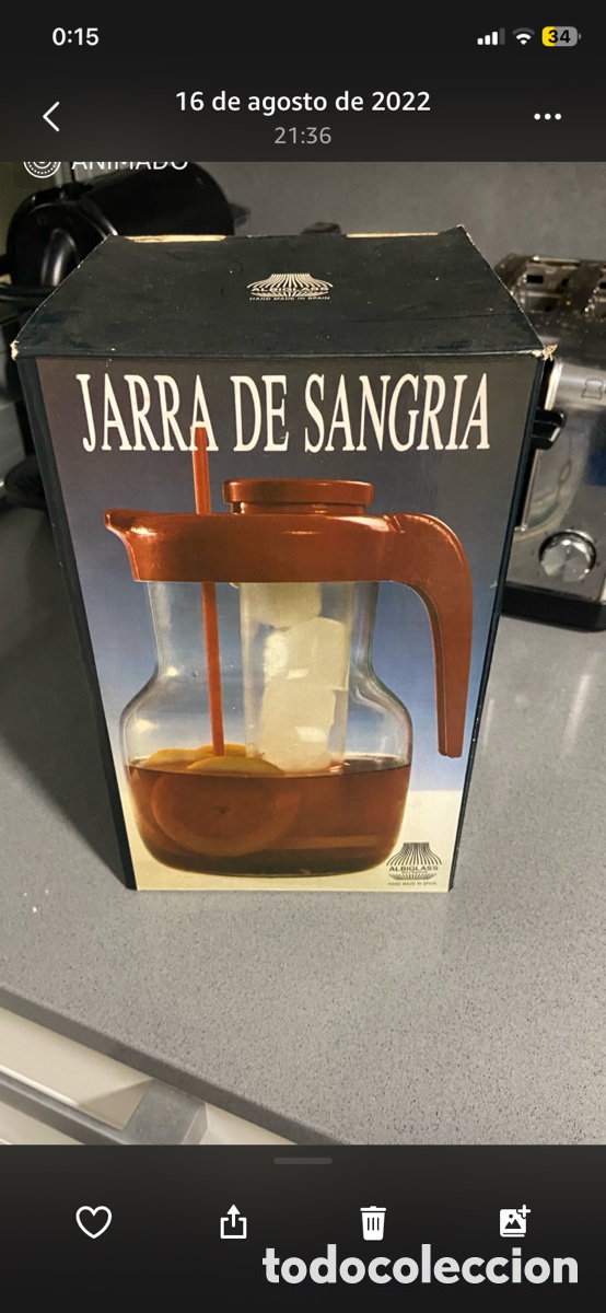 Coleccionismo de cervezas: ANTIGUA JARRA PARA SANGR&Iacute;A -- PUBLICIDAD DE LA CASERA -- EN SU CAJA Y CON ACCESORIOS -- A&Ntilde;OS 70