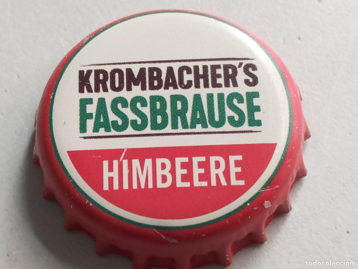 Coleccionismo de cervezas: Chapa tap&oacute;n corona de la cerveza alemana KROMBACHER'S FASSBRAUSE (en verde) HIMBEERE