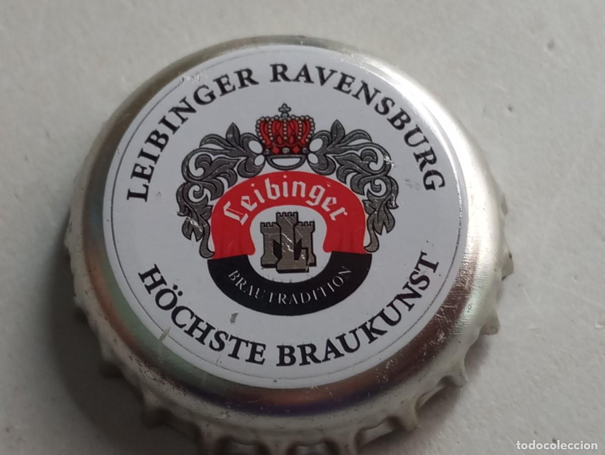Coleccionismo de cervezas: Chapa tap&oacute;n corona de la cerveza alemana LEIBINGER RAVENSBURG